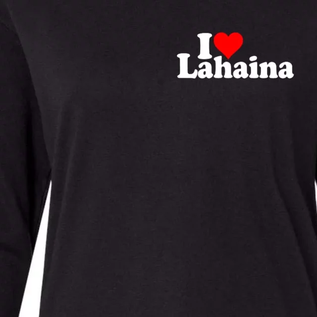 I Love Heart Lahaina Hawaii Womens Cotton Relaxed Long Sleeve T-Shirt