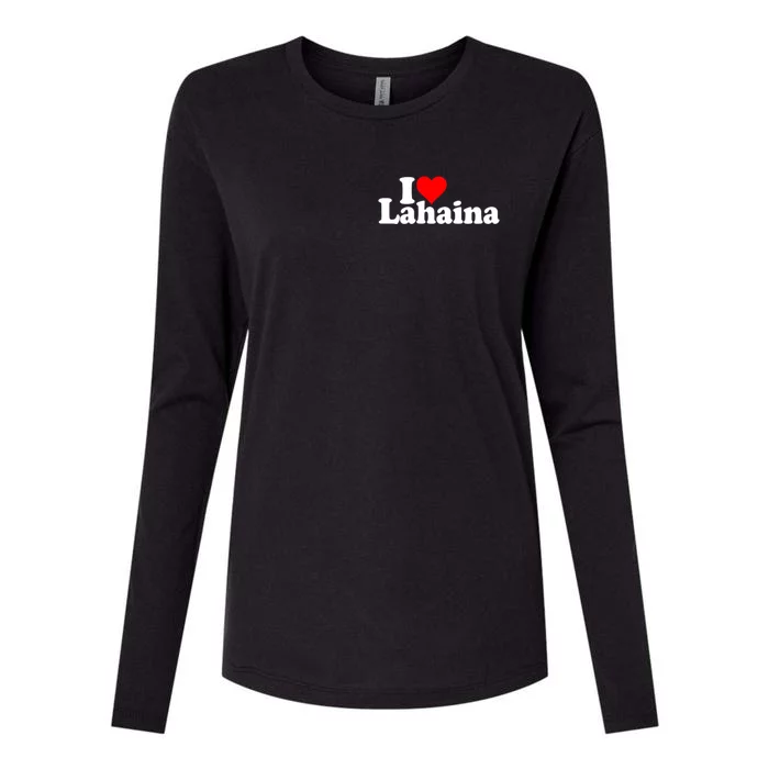 I Love Heart Lahaina Hawaii Womens Cotton Relaxed Long Sleeve T-Shirt