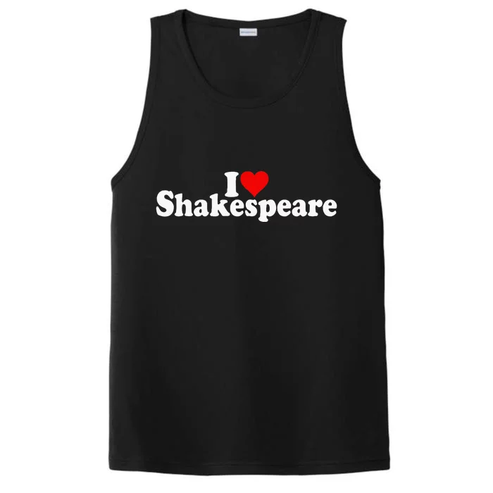 I Love Heart Shakespeare Performance Tank