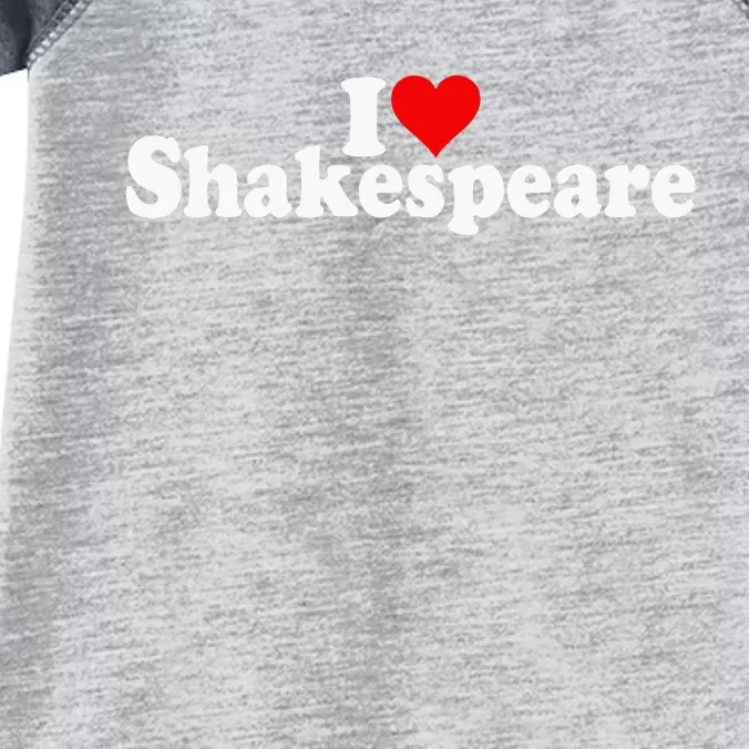 I Love Heart Shakespeare Infant Baby Jersey Bodysuit