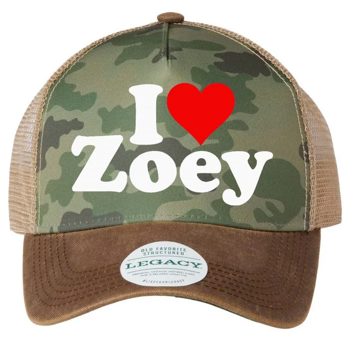 I Love Heart Zoey Zoe Legacy Tie Dye Trucker Hat