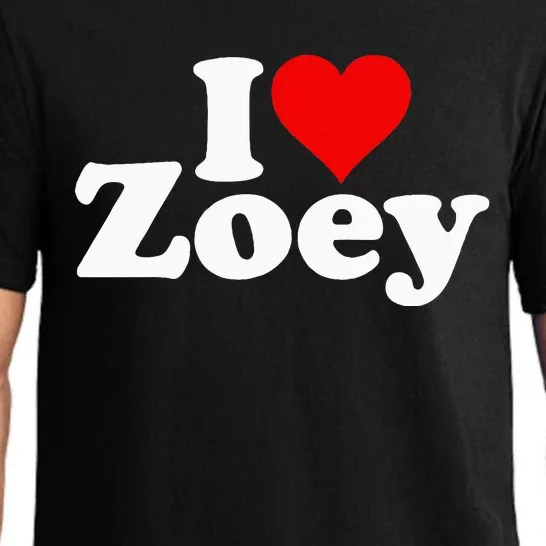 I Love Heart Zoey Zoe Pajama Set