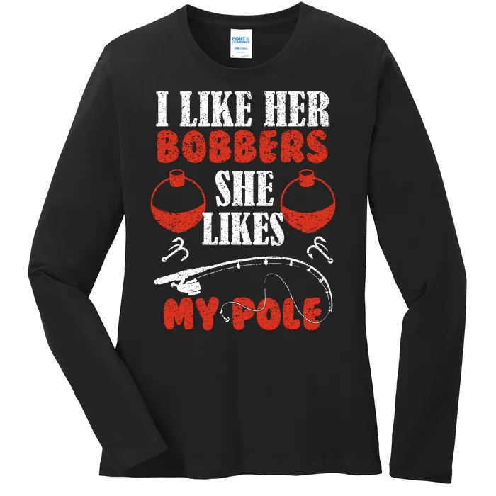 I Like Her Bobbers Funny Fishing Couples Gifts Ladies Long Sleeve Shirt