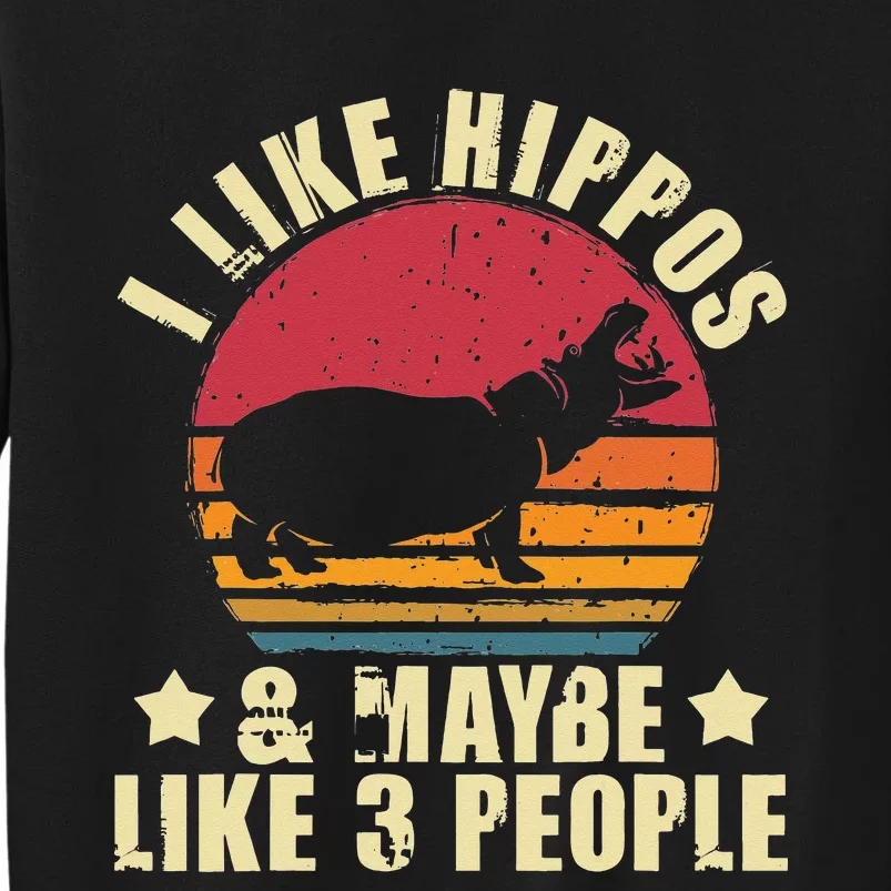 I Like Hippos & Maybe Like 3 People Zookeeper Hippopotamus Sweatshirt