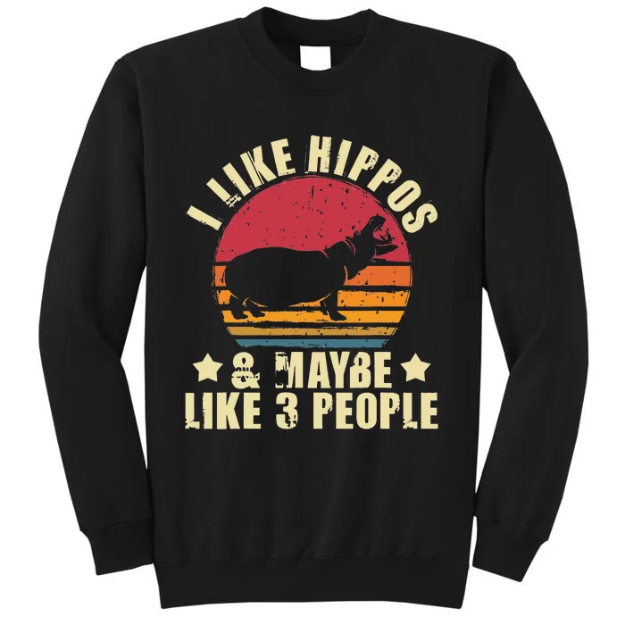 I Like Hippos & Maybe Like 3 People Zookeeper Hippopotamus Sweatshirt