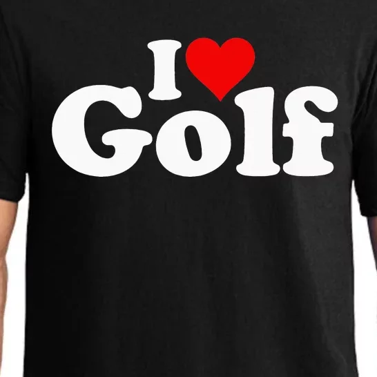 I LOVE HEART GOLF funny sport lover golf Pajama Set