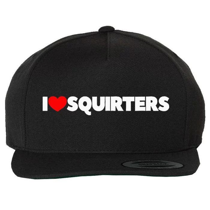 I Love (Heart) Squirters Wool Snapback Cap