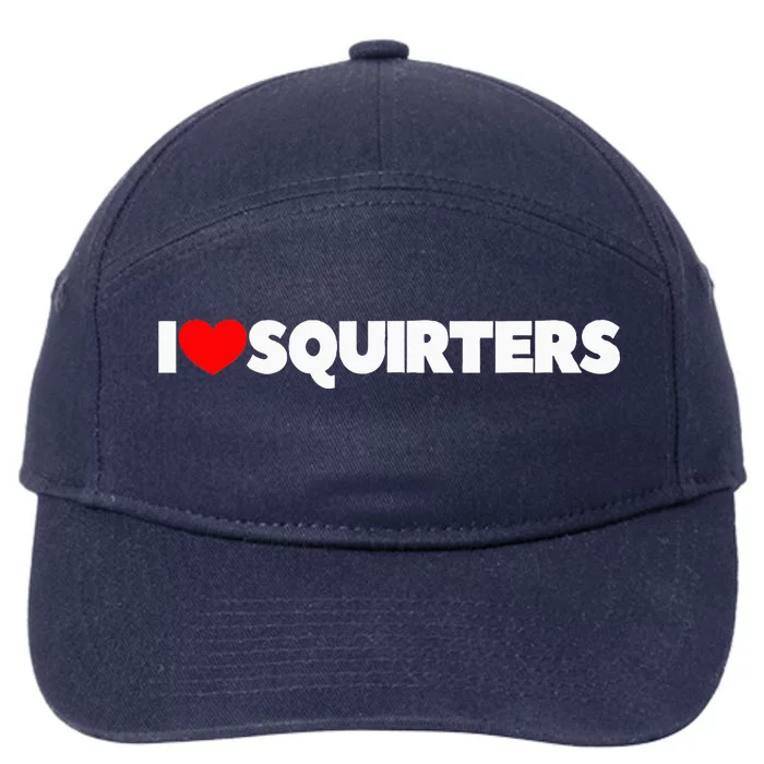 I Love (Heart) Squirters 7-Panel Snapback Hat