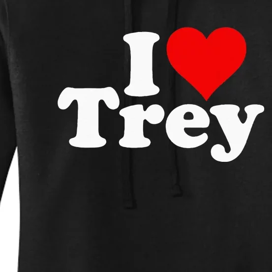 I Love Heart Trey Women's Pullover Hoodie