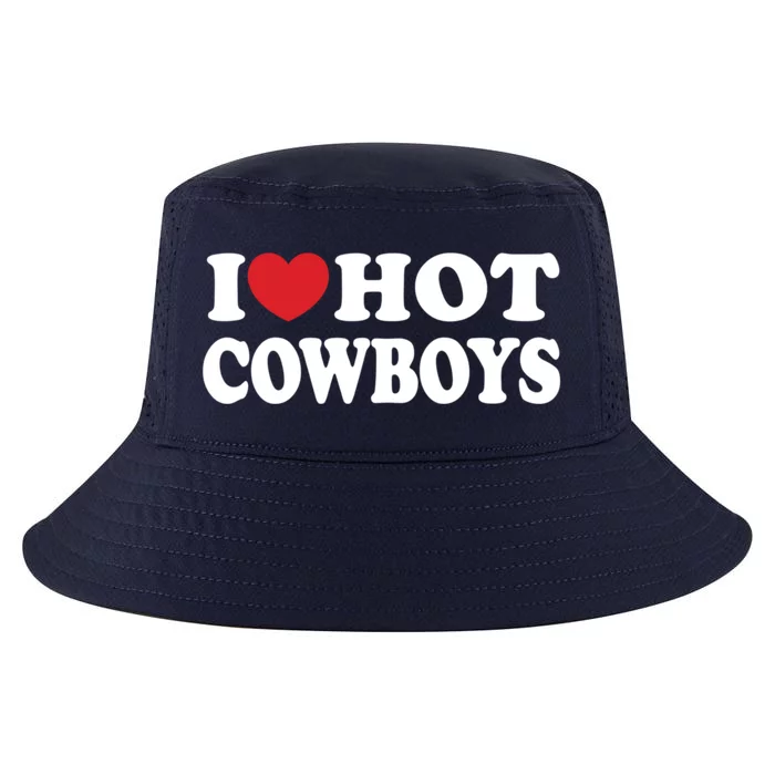 I Love Hot Cowboys Country Western Rodeo Lover Cool Comfort Performance Bucket Hat