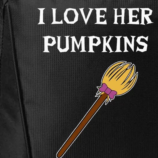 I Love Her Pumpkins Adult Matching Couples Halloween Costume City Backpack