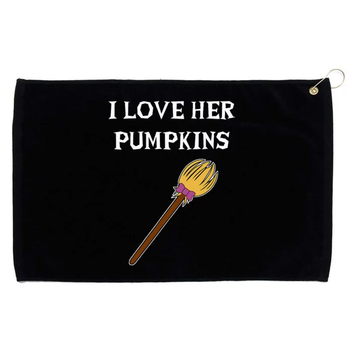 I Love Her Pumpkins Adult Matching Couples Halloween Costume Grommeted Golf Towel