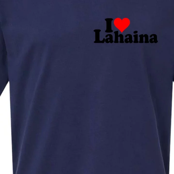 I Love Heart Lahaina Hawaii Sueded Cloud Jersey T-Shirt