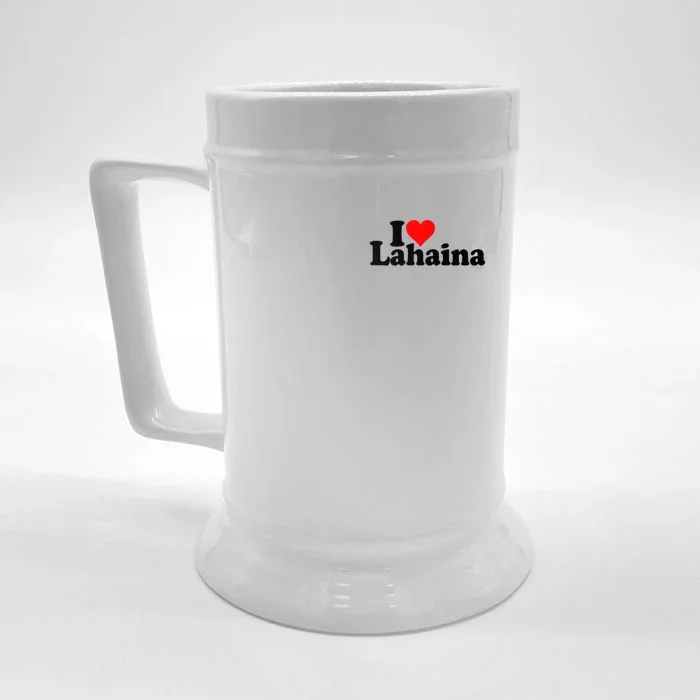 I Love Heart Lahaina Hawaii Front & Back Beer Stein