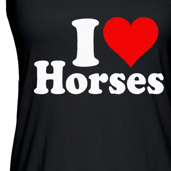 I Love Horses Ladies Essential Flowy Tank