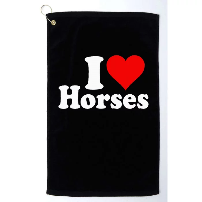 I Love Horses Platinum Collection Golf Towel