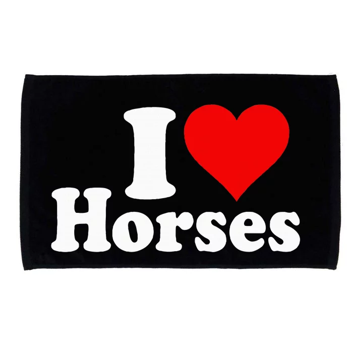 I Love Horses Microfiber Hand Towel