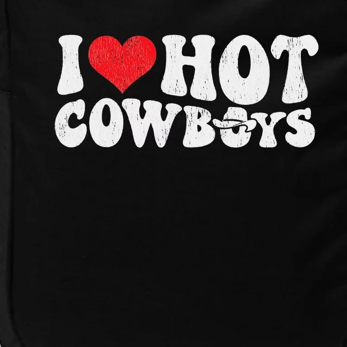 I Love Hot Cowboys Groovy Retro Country Western Impact Tech Backpack