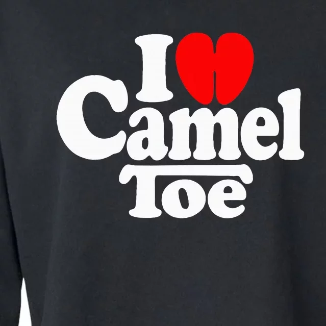 I Love Heart Camel Toe Cropped Pullover Crew