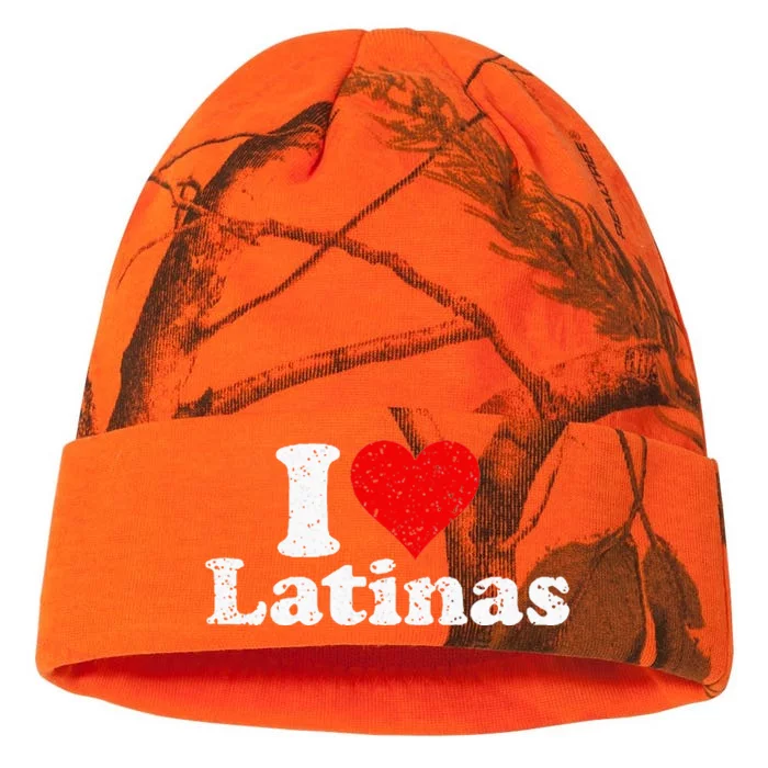 I Love Heart Latinas Girlfriend Wife Kati - 12in Camo Beanie