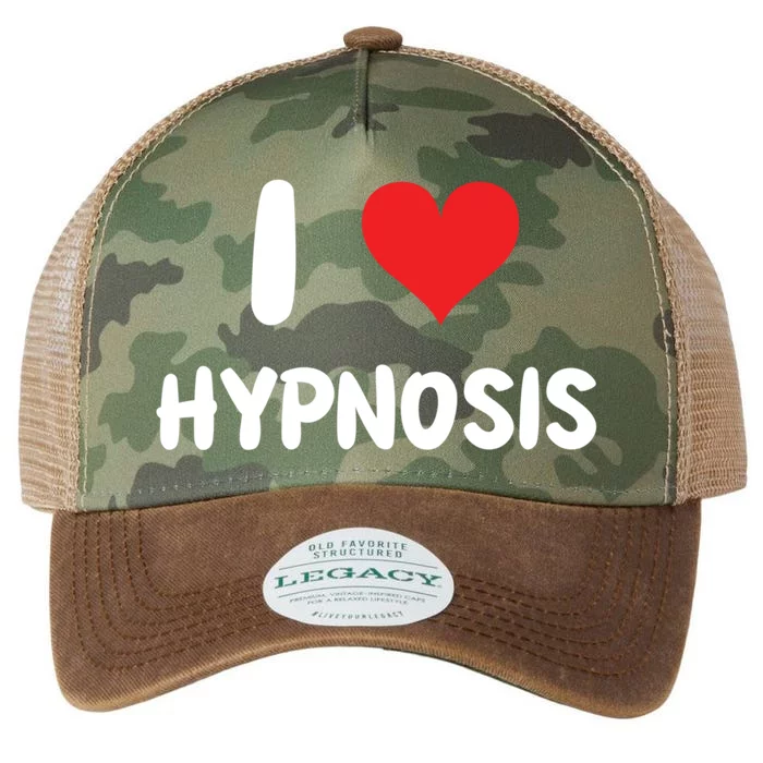 I Love Hypnosis Heart Consciousness Gift Legacy Tie Dye Trucker Hat