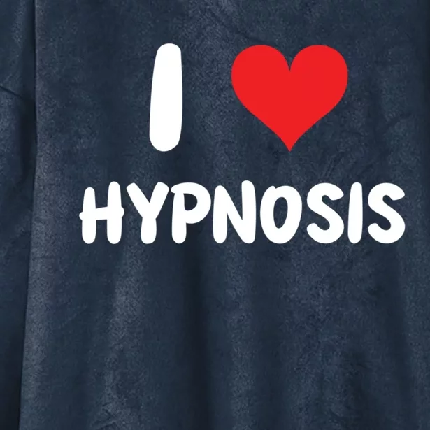 I Love Hypnosis Heart Consciousness Gift Hooded Wearable Blanket