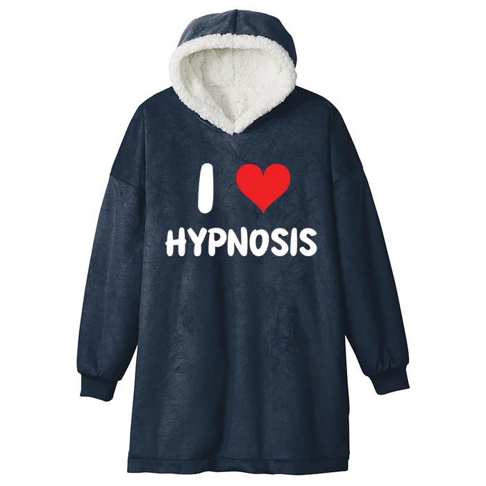 I Love Hypnosis Heart Consciousness Gift Hooded Wearable Blanket