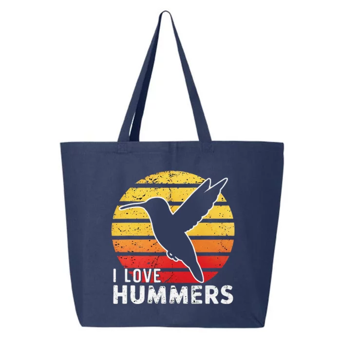 I Love Hummers Bird Vintage Sunset Colibri 25L Jumbo Tote