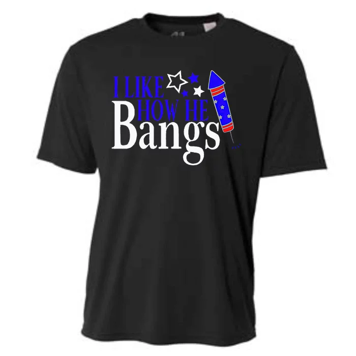 I Like How She Explodes I Like How He Bangs 4th of July Cooling Performance Crew T-Shirt