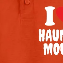 I Love Haunted Mound Cute Gift Dry Zone Grid Performance Polo