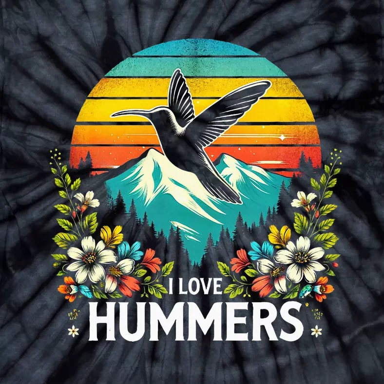 I Love Hummers Colibri Hummingbird Tie-Dye T-Shirt