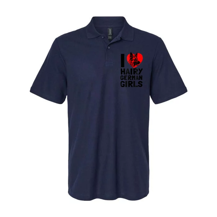 I Love Hairy German German Shepherd Edition Softstyle Adult Sport Polo