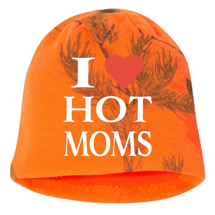 I Love Heart Hot Moms Funny Gift Funny Gift Kati - Camo Knit Beanie