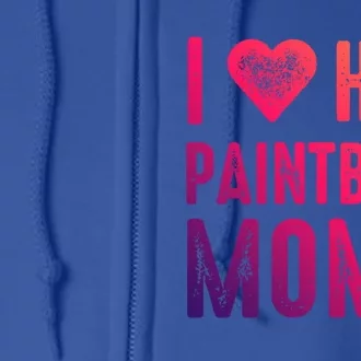 I Love Hot Paintball Moms Gift Full Zip Hoodie