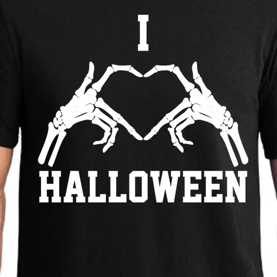 I Love Halloween Skeleton Heart Pajama Set