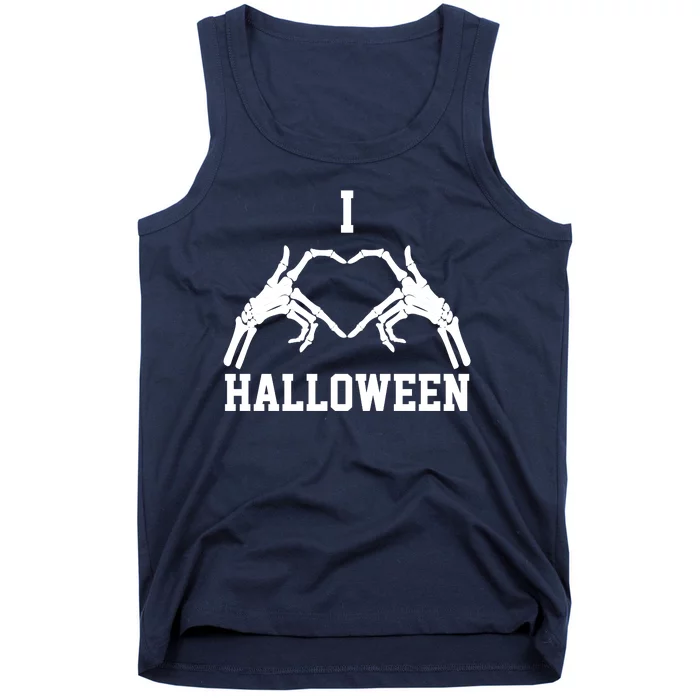 I Love Halloween Skeleton Heart Tank Top