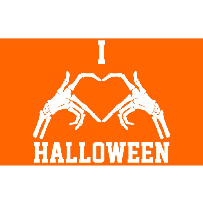 I Love Halloween Skeleton Heart Bumper Sticker