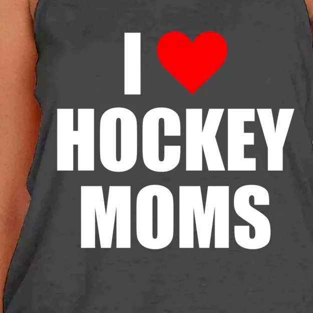 I Love Hockey Moms Gift Women's Knotted Racerback Tank