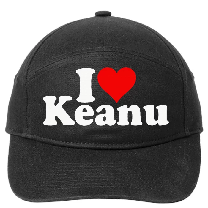 I Love Heart Keanu 7-Panel Snapback Hat