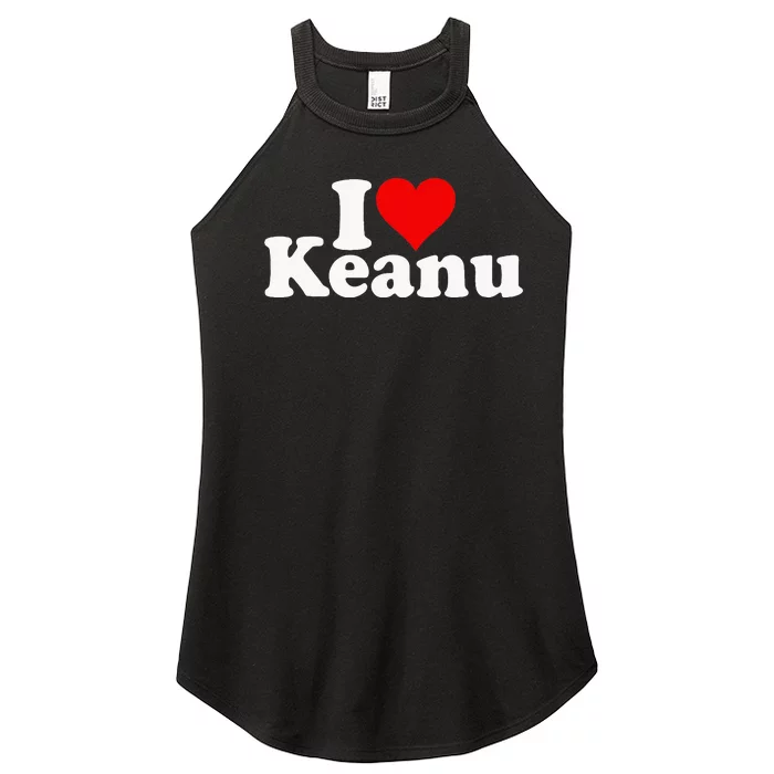 I Love Heart Keanu Women’s Perfect Tri Rocker Tank