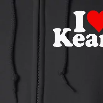 I Love Heart Keanu Full Zip Hoodie