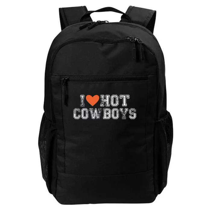 I Love Hot Cowboys Groovy Vintage I Love Cowboys Daily Commute Backpack