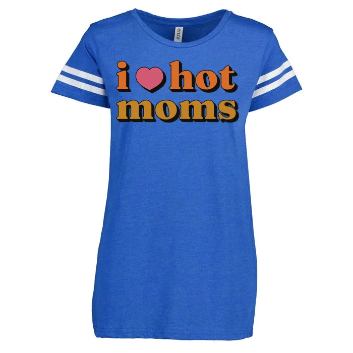 I Love Hot Moms Retro Enza Ladies Jersey Football T-Shirt