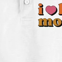 I Love Hot Moms Retro Dry Zone Grid Performance Polo