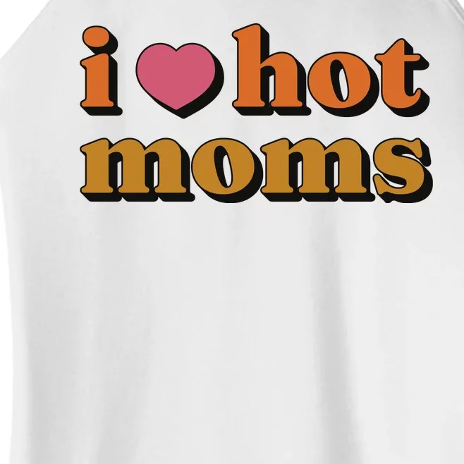 I Love Hot Moms Retro Women’s Perfect Tri Rocker Tank