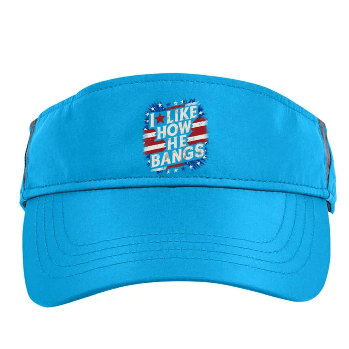 I Like How He Bang Fireworks 4th Of July Funny Couples Adult Drive Performance Visor