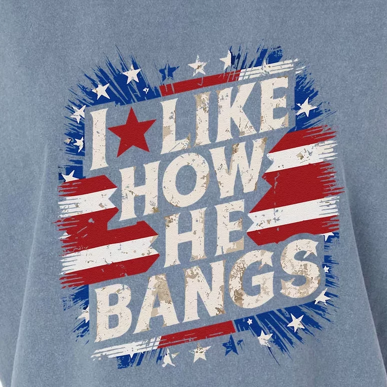 I Like How He Bang Fireworks 4th Of July Funny Couples Garment-Dyed Women's Muscle Tee