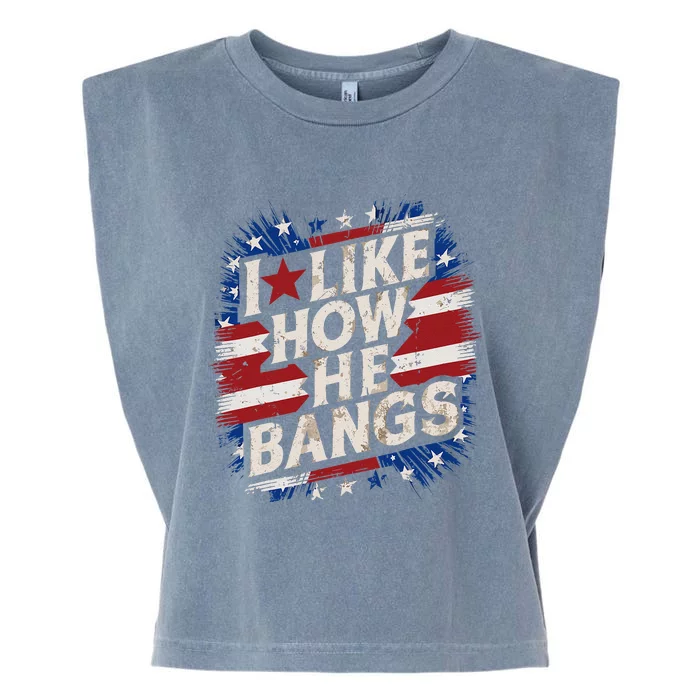 I Like How He Bang Fireworks 4th Of July Funny Couples Garment-Dyed Women's Muscle Tee