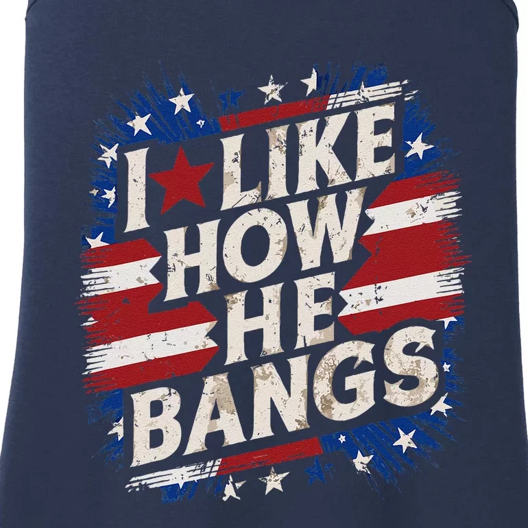 I Like How He Bang Fireworks 4th Of July Funny Couples Ladies Essential Tank