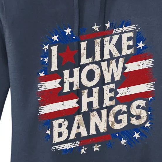 I Like How He Bang Fireworks 4th Of July Funny Couples Women's Pullover Hoodie